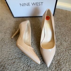 Nine West Women's Beige Patent Heels